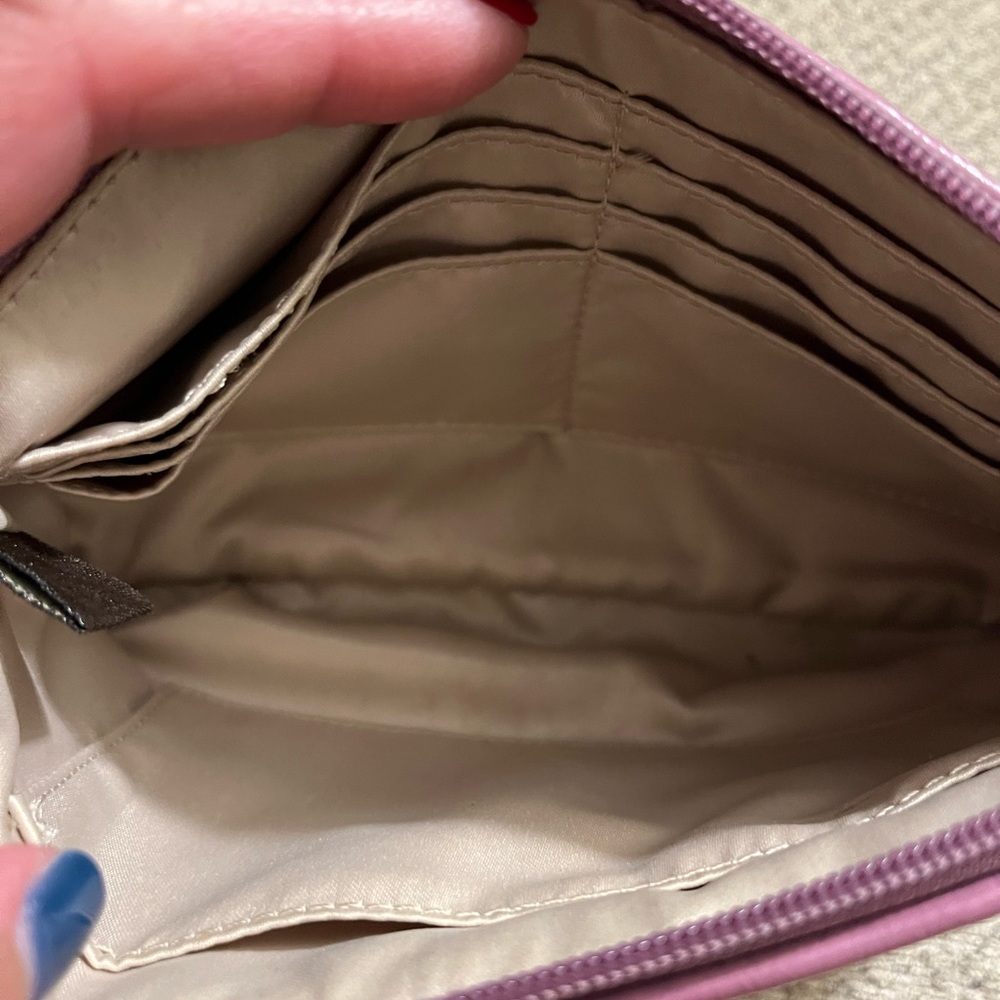 Coach wristlet. EUC. Pinkish/mauve color. Approximately 8.5 x 5.5 - Picture 3 of 7
